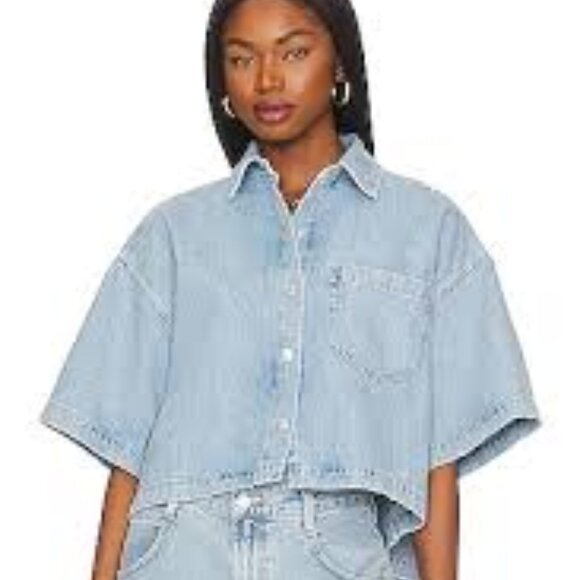 AGOLDE Rona Box Shirt in Effect M - Picture 1 of 13